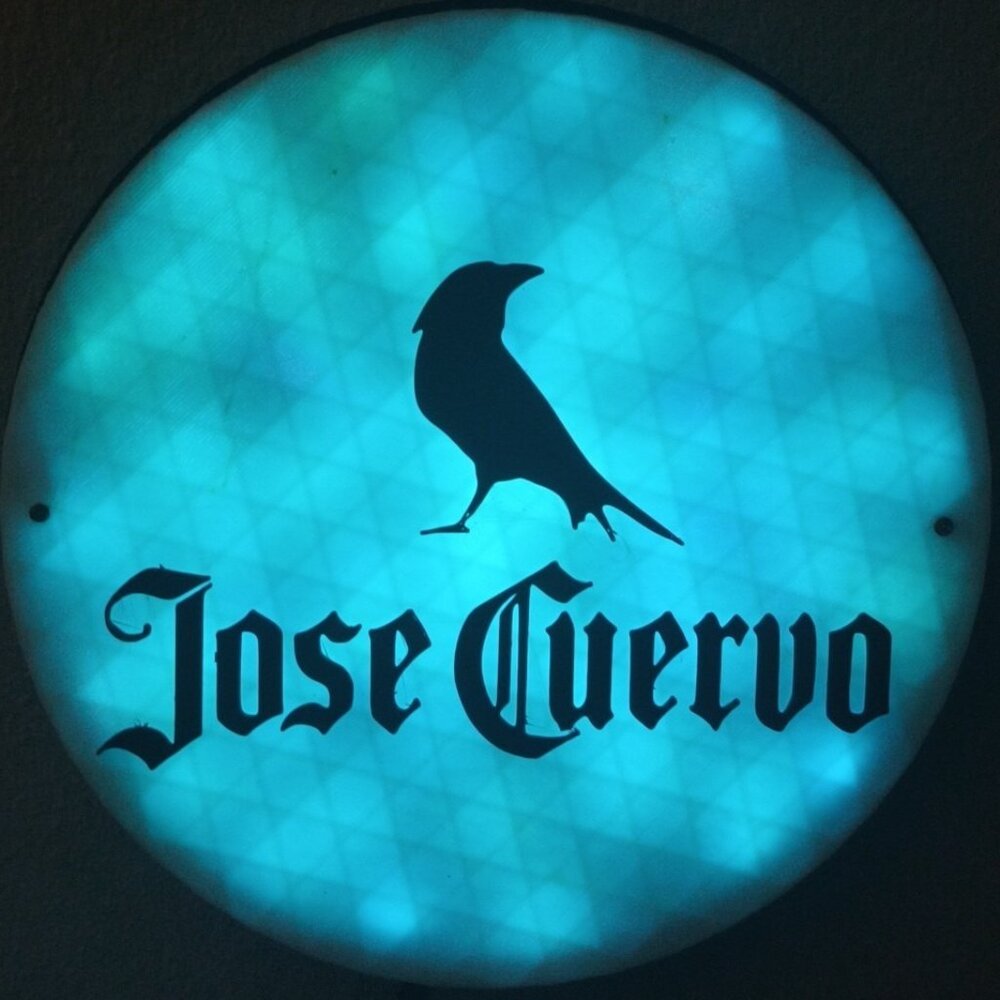3D Printed Jose Cuervo Tequila RGB LED 8-Inch Sign With Remote Control man cave